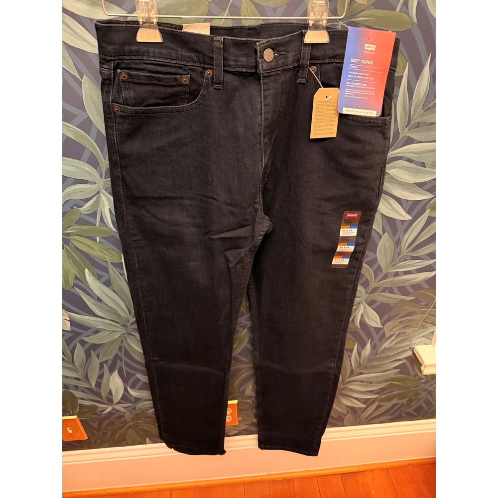 NWT dark blue Levi's 502 taper stretch 34x34